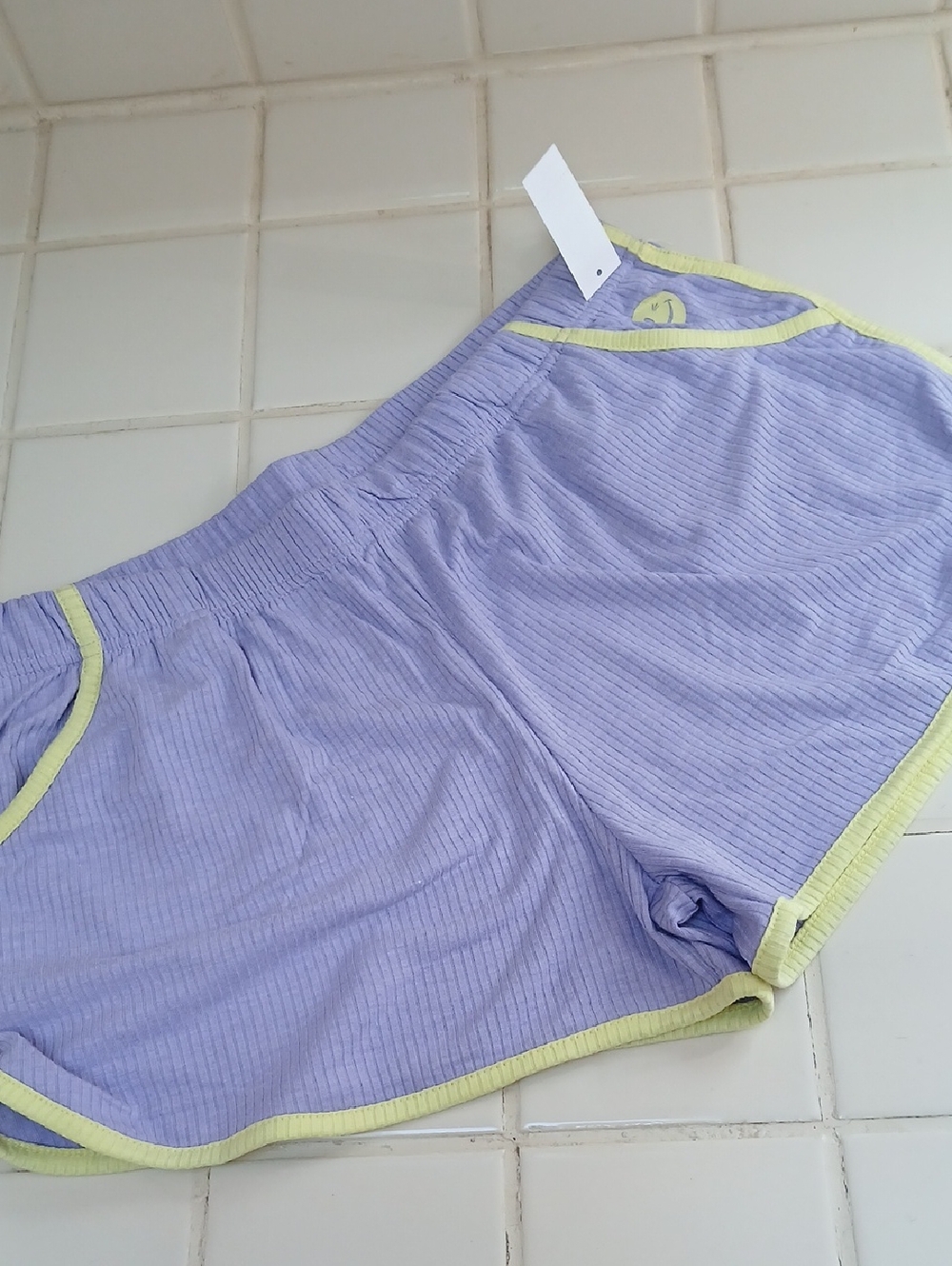 Joe Boxer Lilac Ribbed Sleepwear with Yellow Smiley Detail